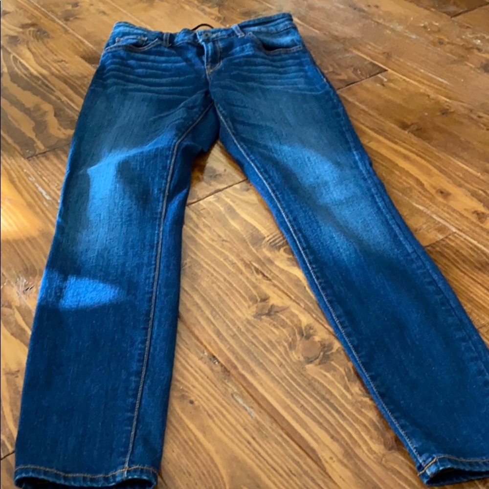 Stone wash denim jeans
